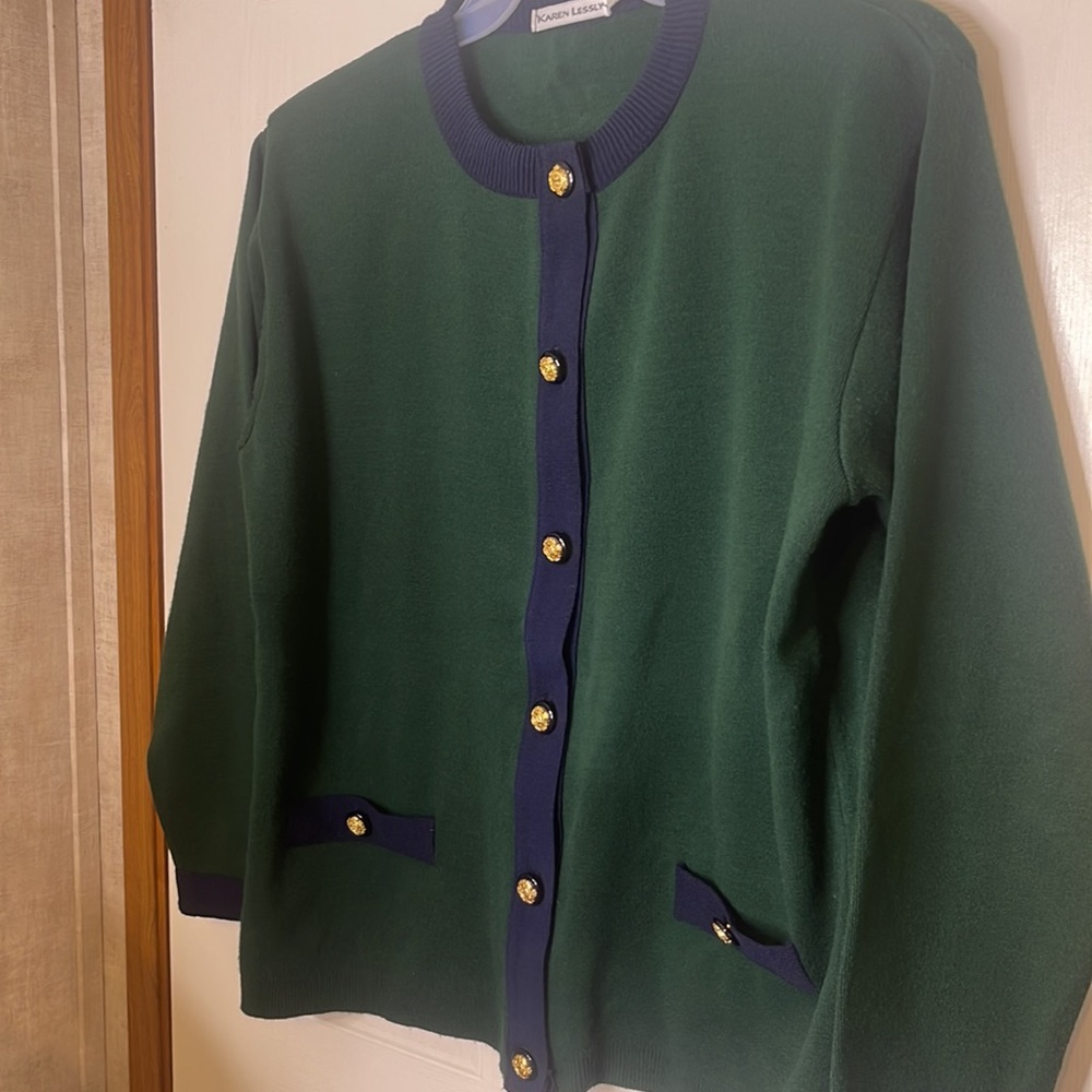 Vintage Karen Lessly Button Up Cardigan Women’s Size Large - Picture 6 of 6
